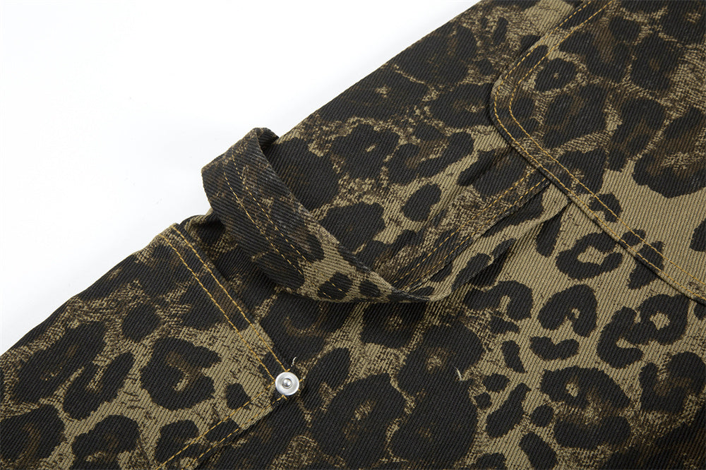Leopard Print Cutting Pants For Men