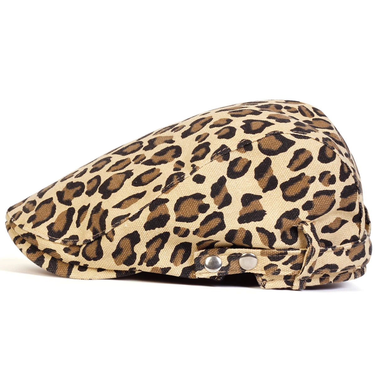 Unisex Leopard Print Newsboy Caps Men British Painters Hats Autumn Winter Berets Adjustable Flat Peaked Cap Hip Hop Berets