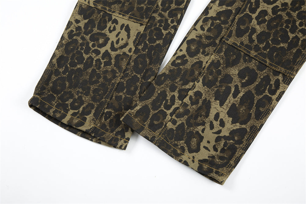 Leopard Print Cutting Pants For Men