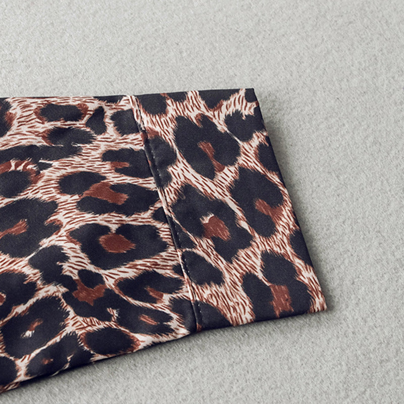 Men's Leopard Print Long Sleeve Shirt