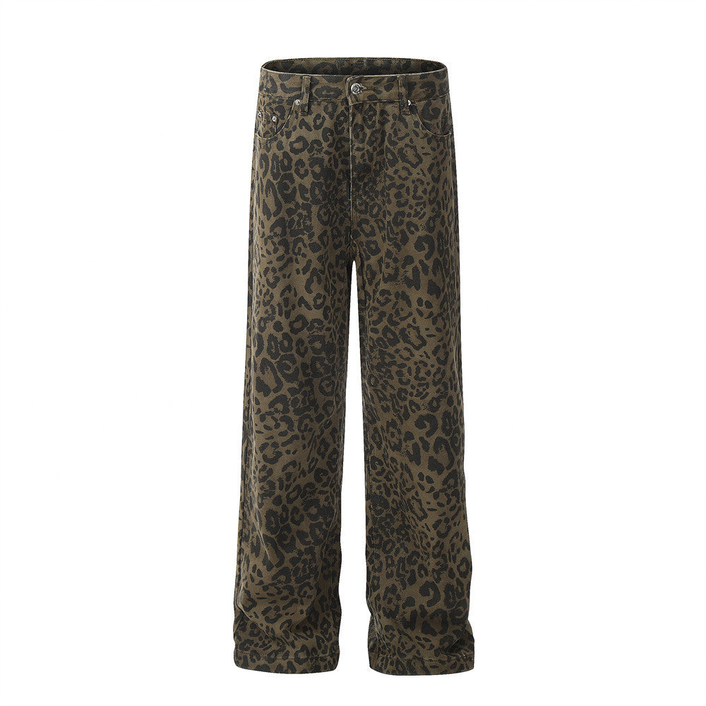 Fashion Leopard Pattern Men's Camouflage Cargo Pants