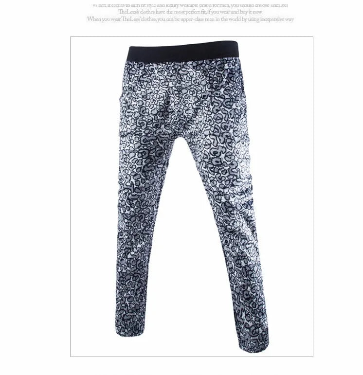 2022 new spring Autumn Leopard printed  pants men casual Leopard  sweatpants for men  pants men,M-XXL