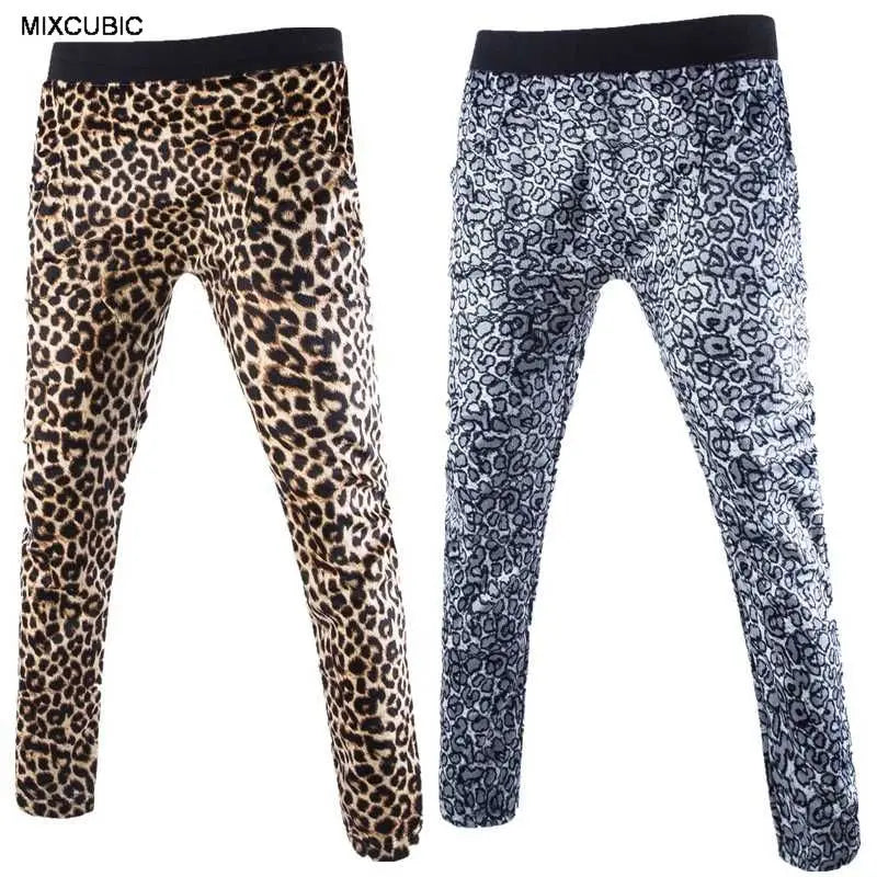 2022 new spring Autumn Leopard printed  pants men casual Leopard  sweatpants for men  pants men,M-XXL