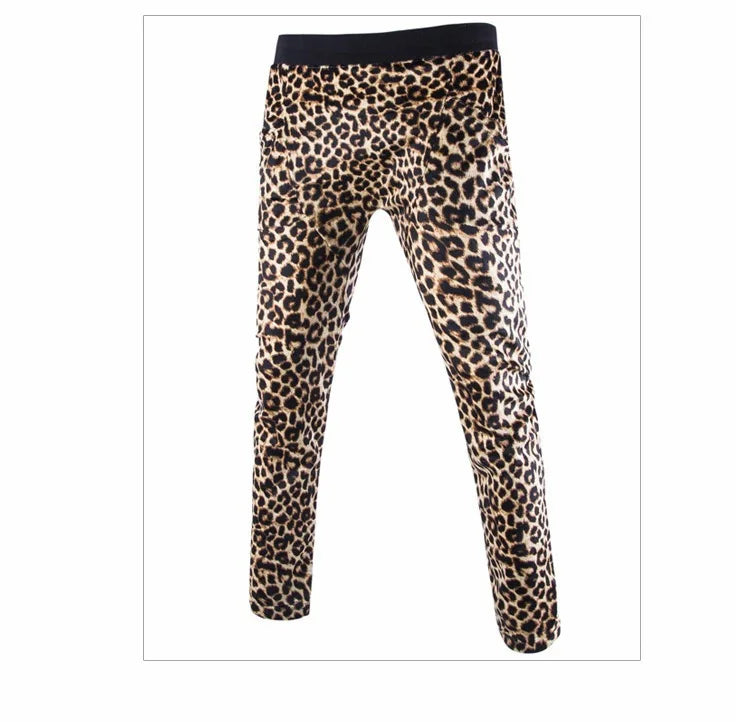 2022 new spring Autumn Leopard printed  pants men casual Leopard  sweatpants for men  pants men,M-XXL