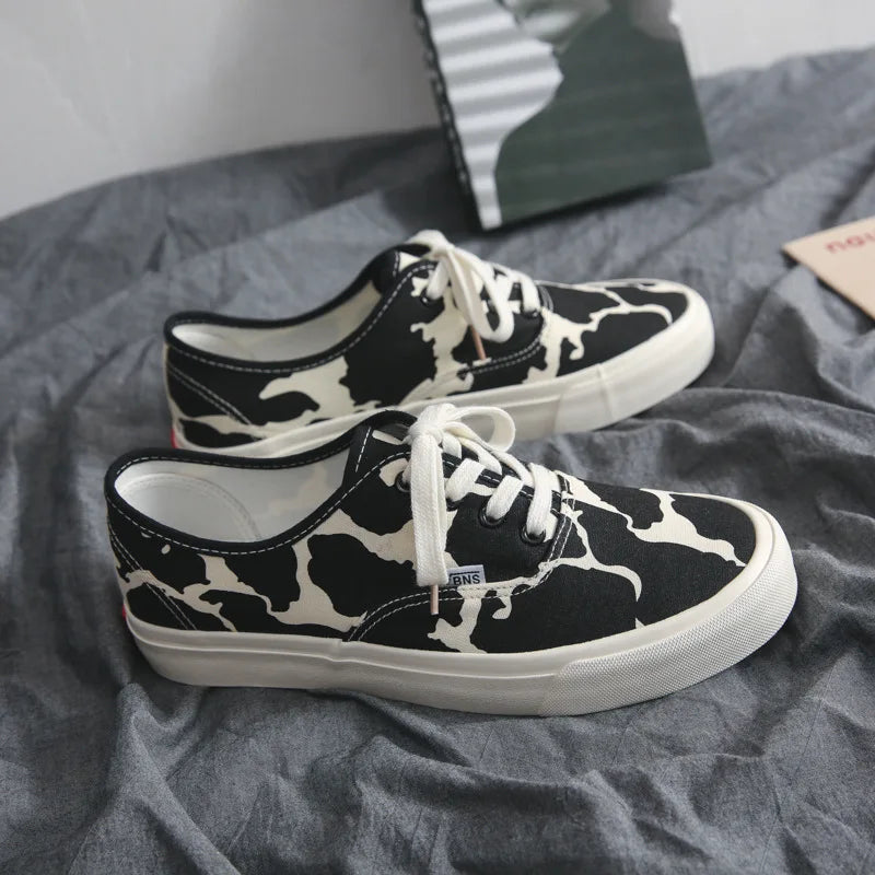 Leopard Shoes Canvas Shoes Men Fashion Mens Sneakers Casual Breathable