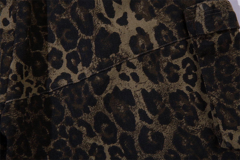 Leopard Camouflage Workwear Shorts Men